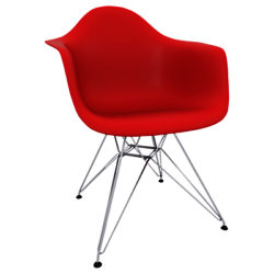 Vitra Eames DAR 43cm Armchair Classic Red / Chrome